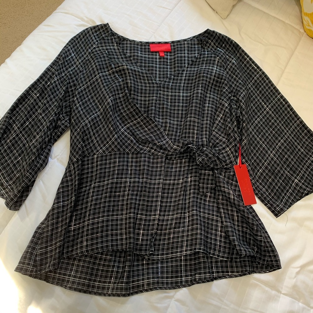 Black & White Jennifer Lopez Blouse - Size L